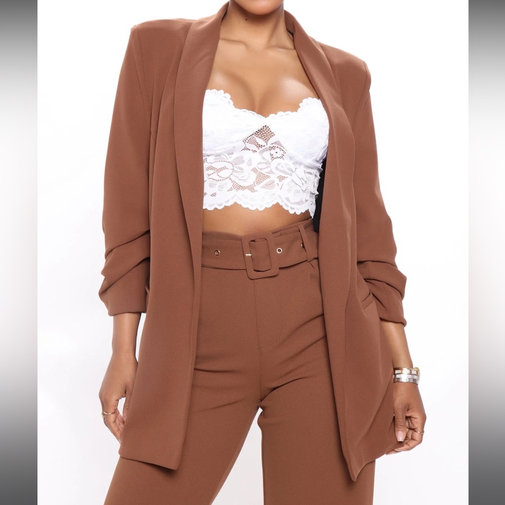 Fashion Nova The Celine Blazer Brown Medium